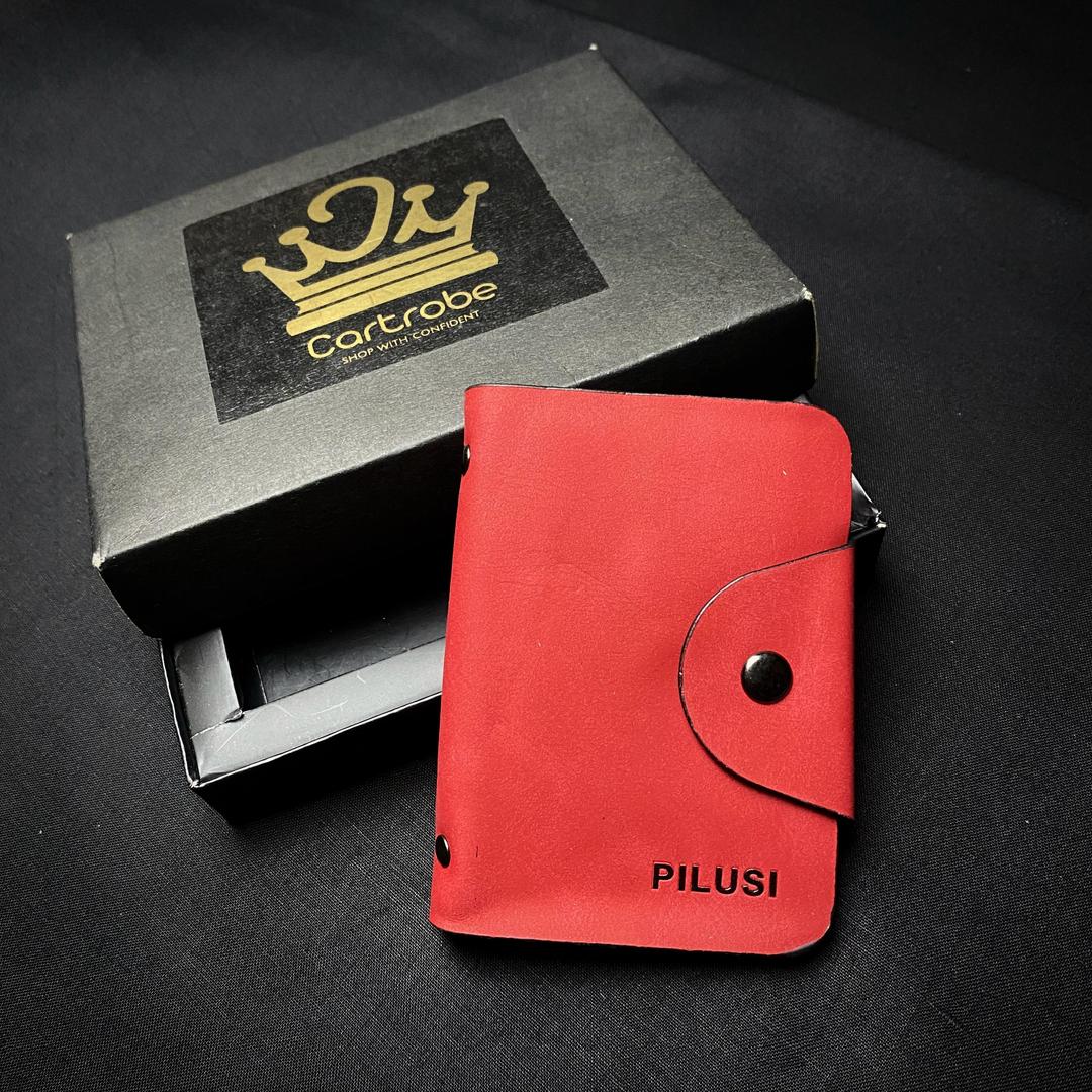 Unisex Synthetic Leather Card Holder