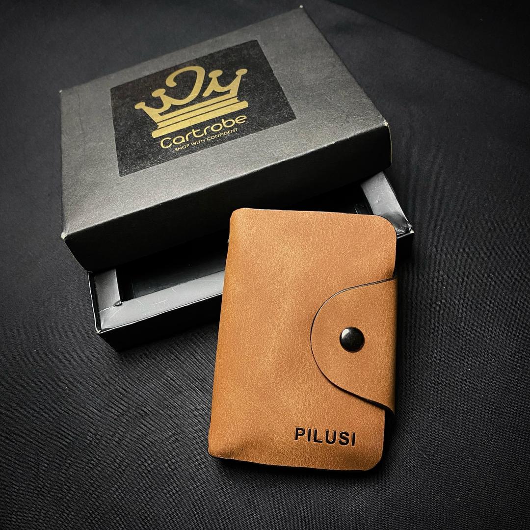 Unisex Synthetic Leather Card Holder
