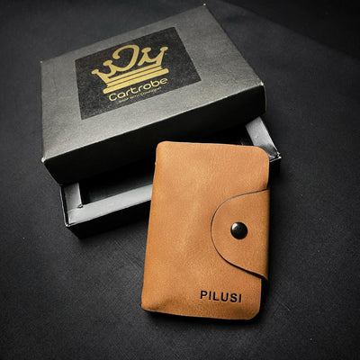 Unisex Synthetic Leather Card Holder