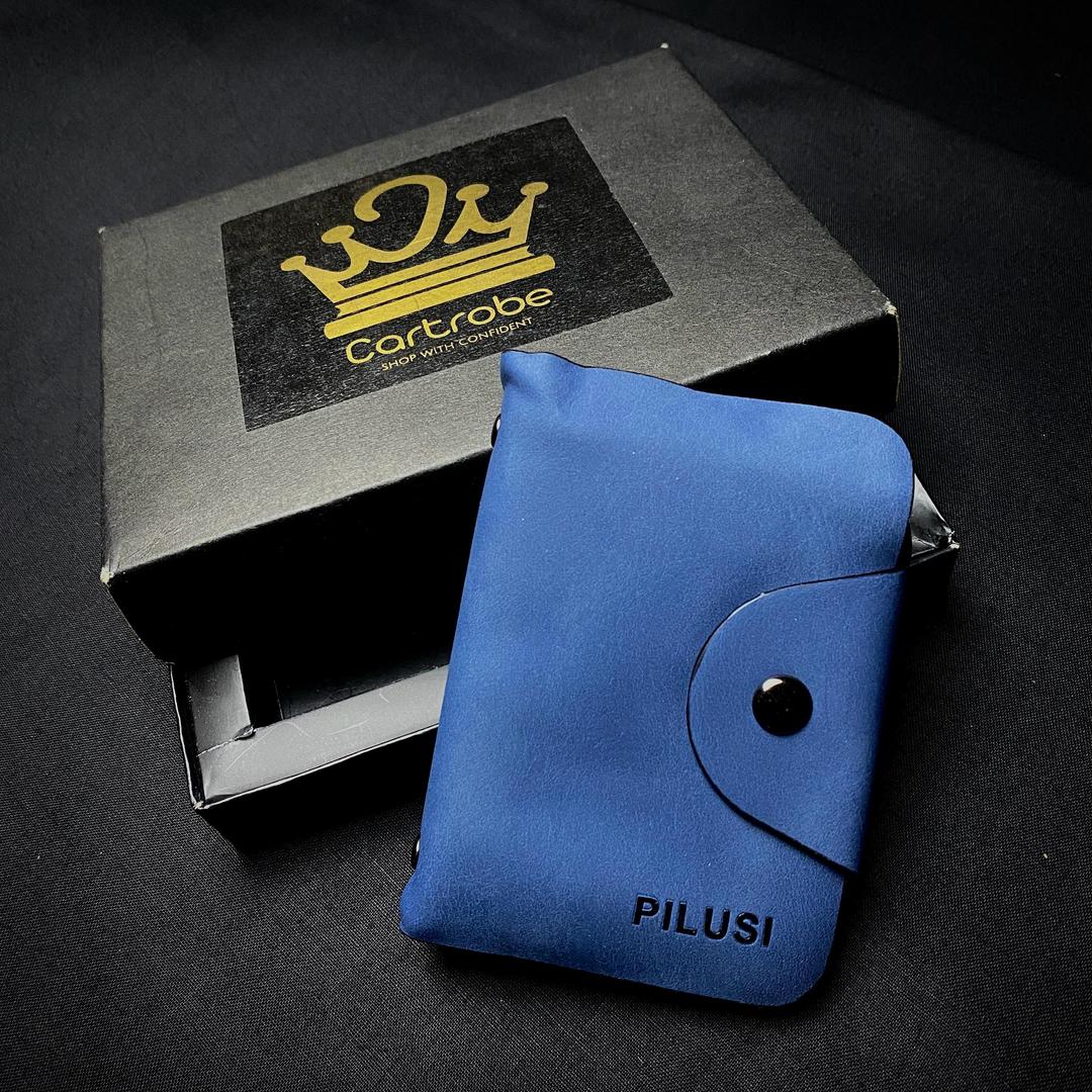 Unisex Synthetic Leather Card Holder