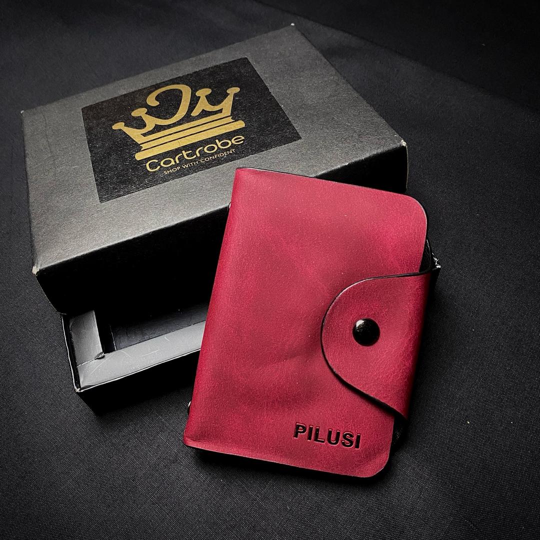 Unisex Synthetic Leather Card Holder