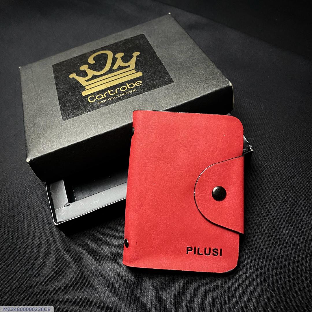 Unisex Synthetic Leather Card Holder