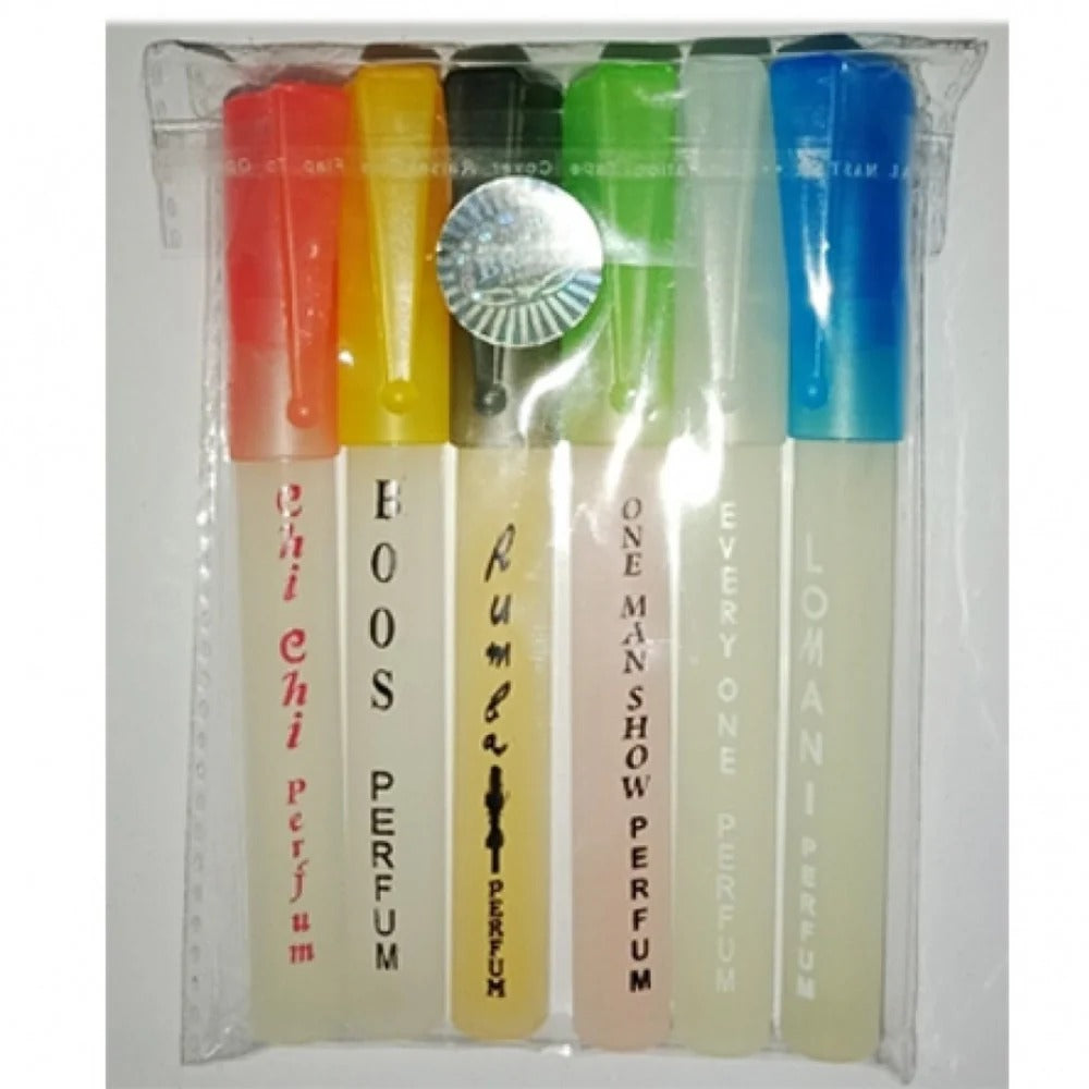 Set of 6 different Fragrances Pocket Sized Perfumes