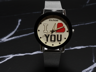 Elegant Unisex Silver Stainless Steel Watch