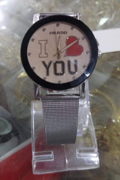 Elegant Unisex Silver Stainless Steel Watch