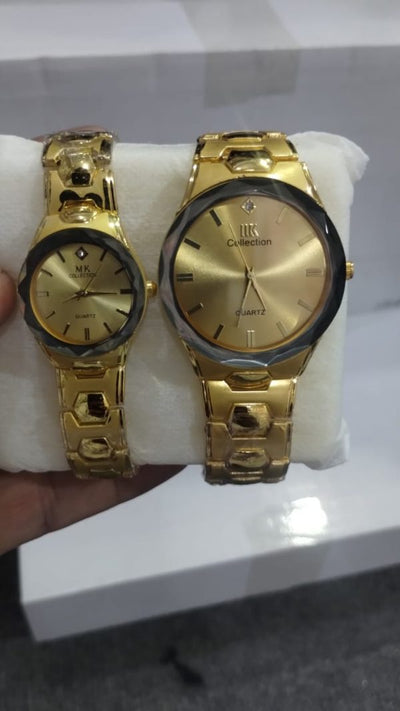 Gold Couple Watch Set